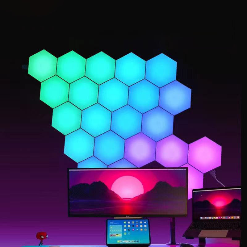 RGB Hexagon Gaming Wall Lights