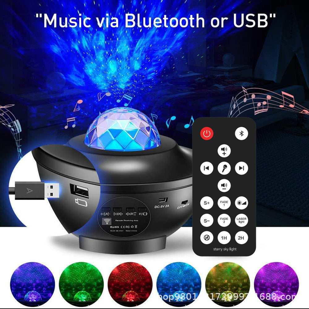 Starry Sky Galaxy Projector with Bluetooth Speaker & Remote