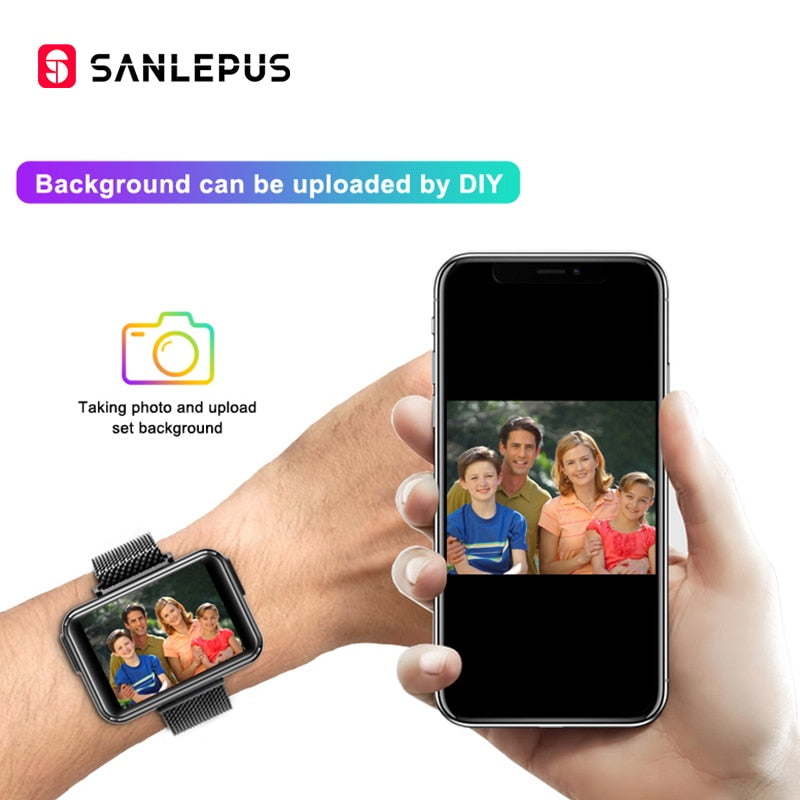 SANLEPUS Smart Watch with Hidden Wireless Earbuds – Bluetooth Fitness Smartwatch for Men & Women
