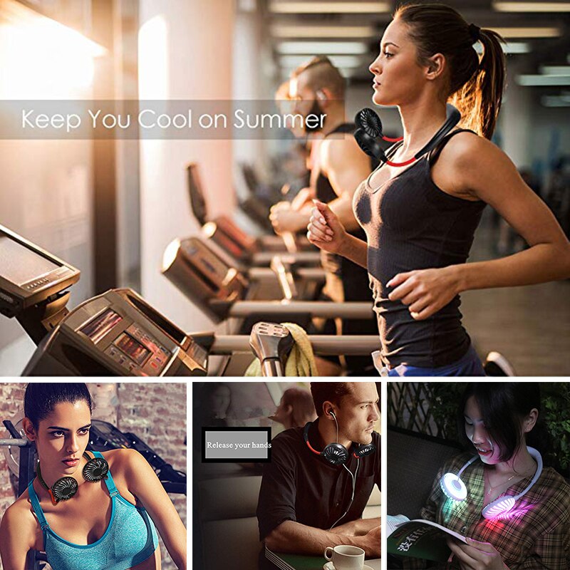 Rechargeable 2-in-1 Neck & Desk Cooling Fan