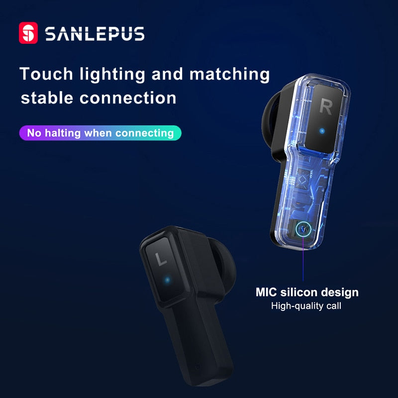 SANLEPUS Smart Watch with Hidden Wireless Earbuds – Bluetooth Fitness Smartwatch for Men & Women