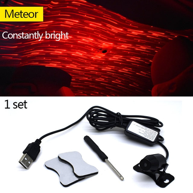 Car Interior Star Projector Light with Remote – Meteor / Starry Sky