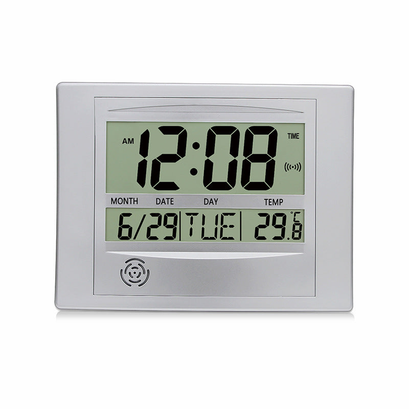 Digital LCD Wall & Desk Clock with Alarm, Calendar & Temperature Display