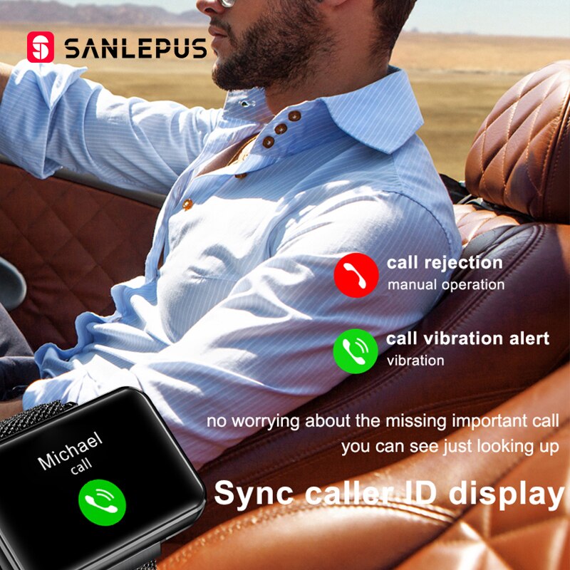 SANLEPUS Smart Watch with Hidden Wireless Earbuds – Bluetooth Fitness Smartwatch for Men & Women