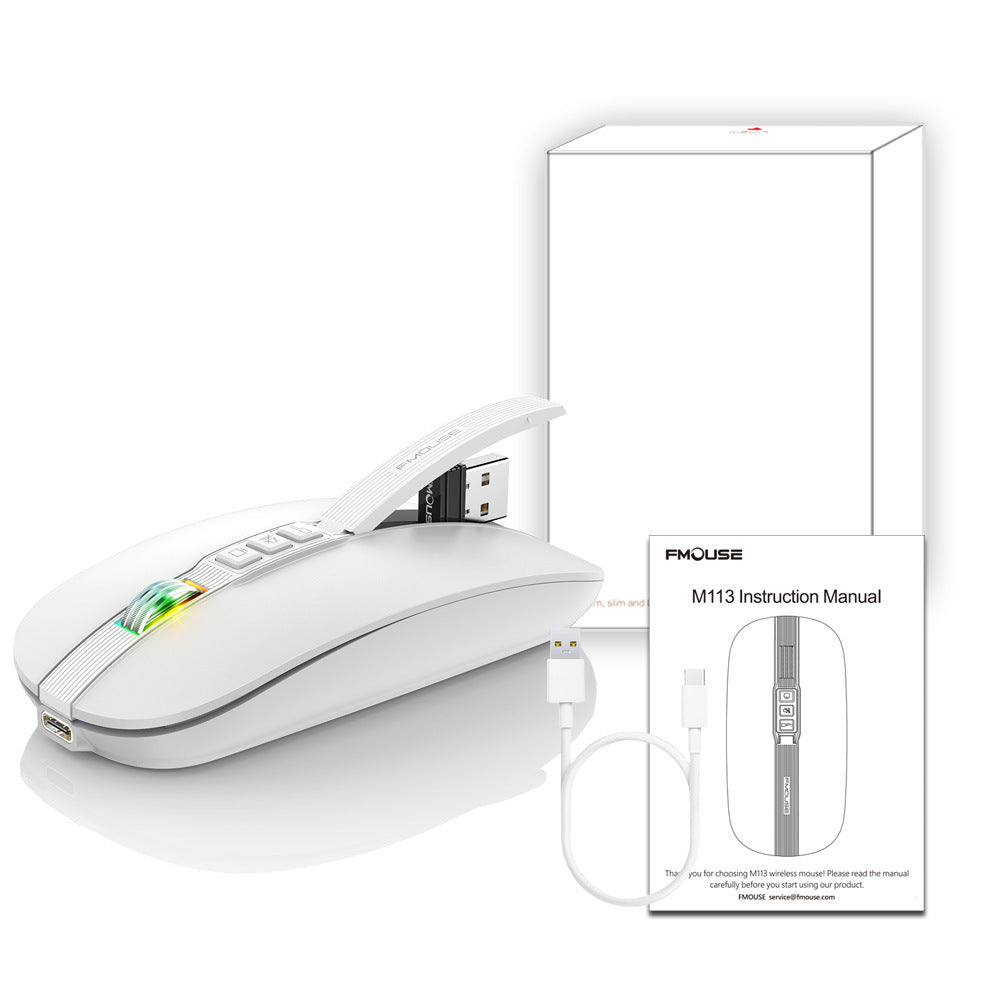 M113 Dual-Mode Wireless Rechargeable Mouse – Bluetooth 5.1 & 2.4GHz