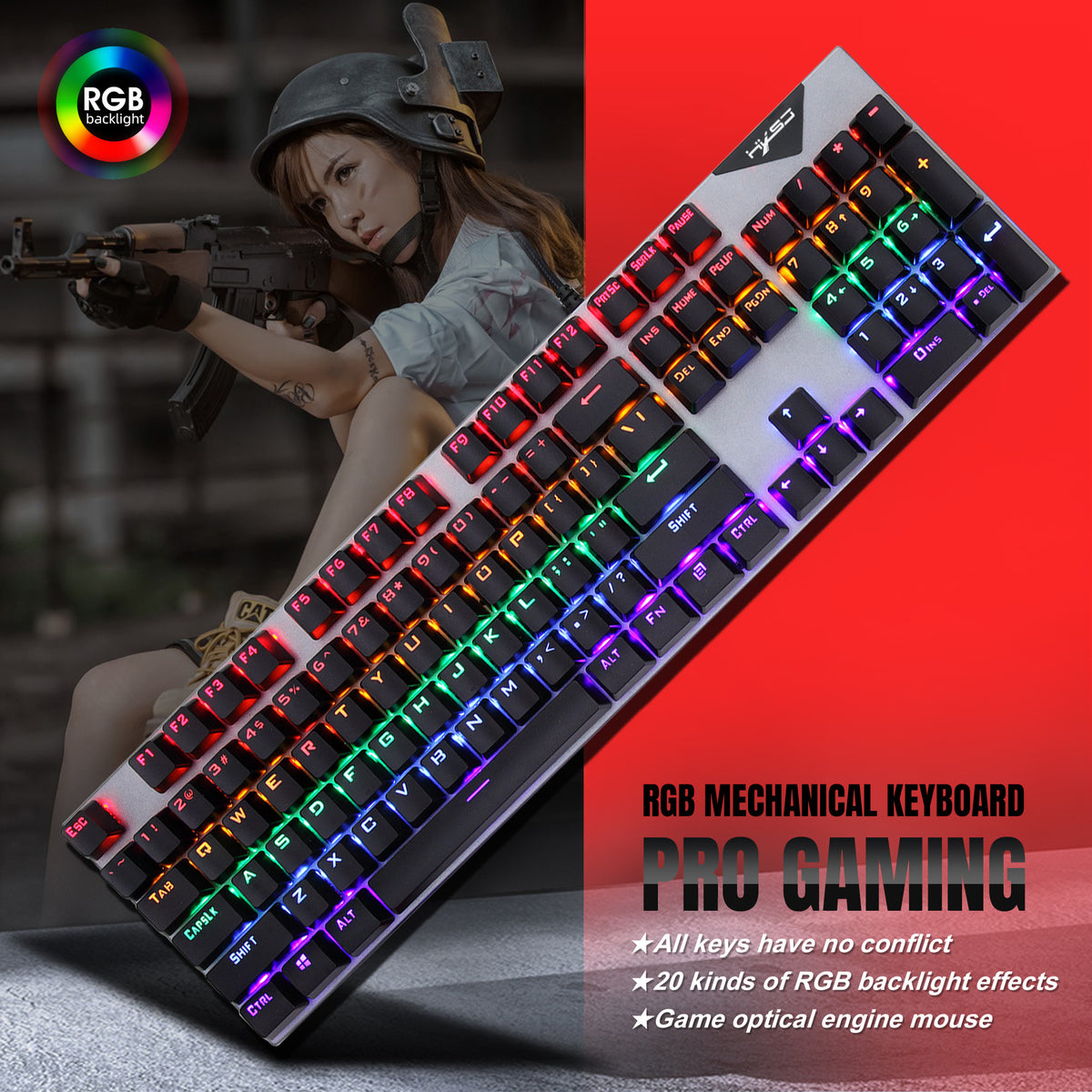 RGB Mechanical Gaming Keyboard & Mouse Combo