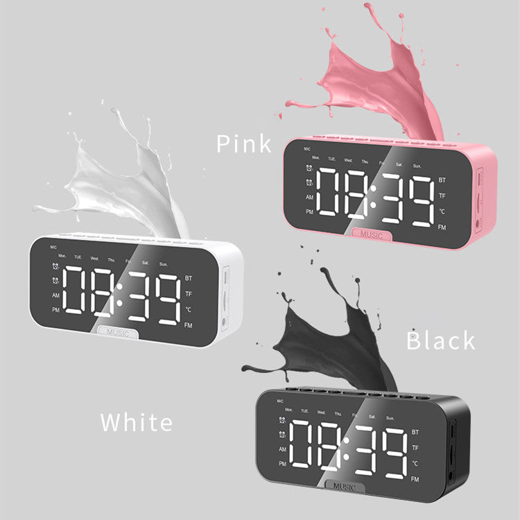Bluetooth 5.2 Speaker with LED Alarm Clock & Phone Stand