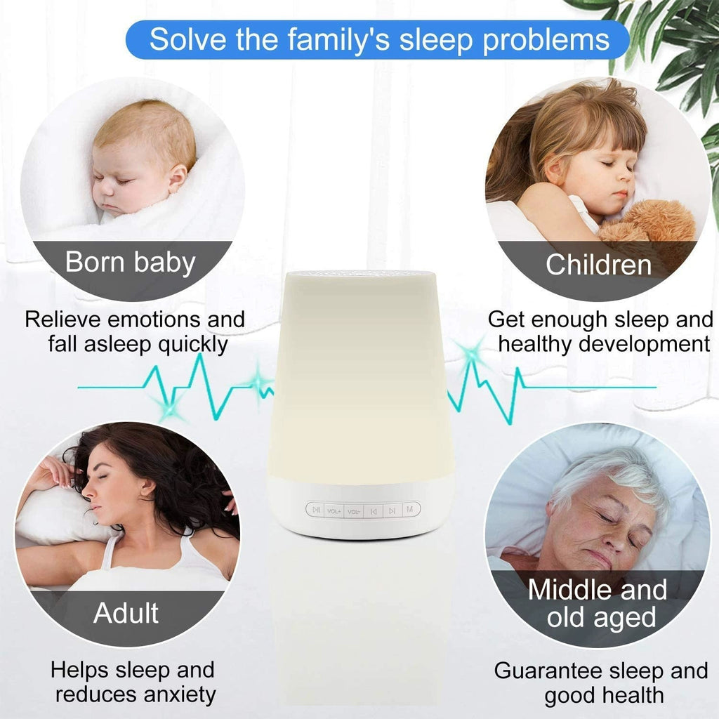 Smart White Noise Sleep Machine & RGB Night Light