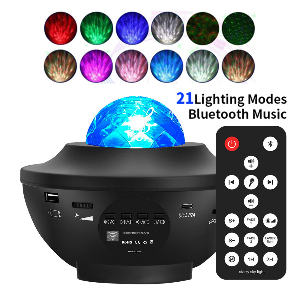 Starry Sky Galaxy Projector with Bluetooth Speaker & Remote