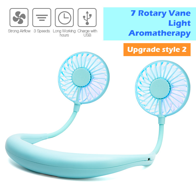 Rechargeable 2-in-1 Neck & Desk Cooling Fan