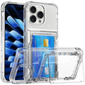 ClearGuard 2-in-1 iPhone Case with Card Holder & Stand