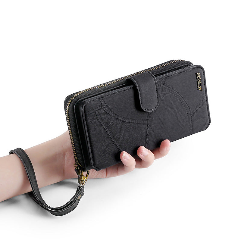2-in-1 iPhone Wallet Case with Card Storage & Detachable Magnetic Cover