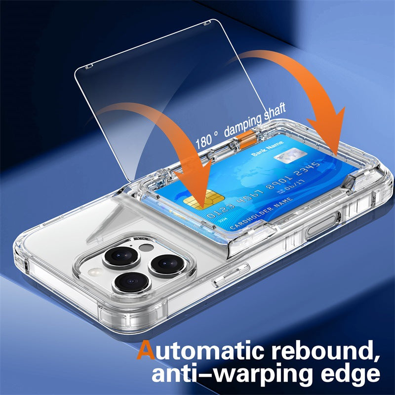 ClearGuard 2-in-1 iPhone Case with Card Holder & Stand