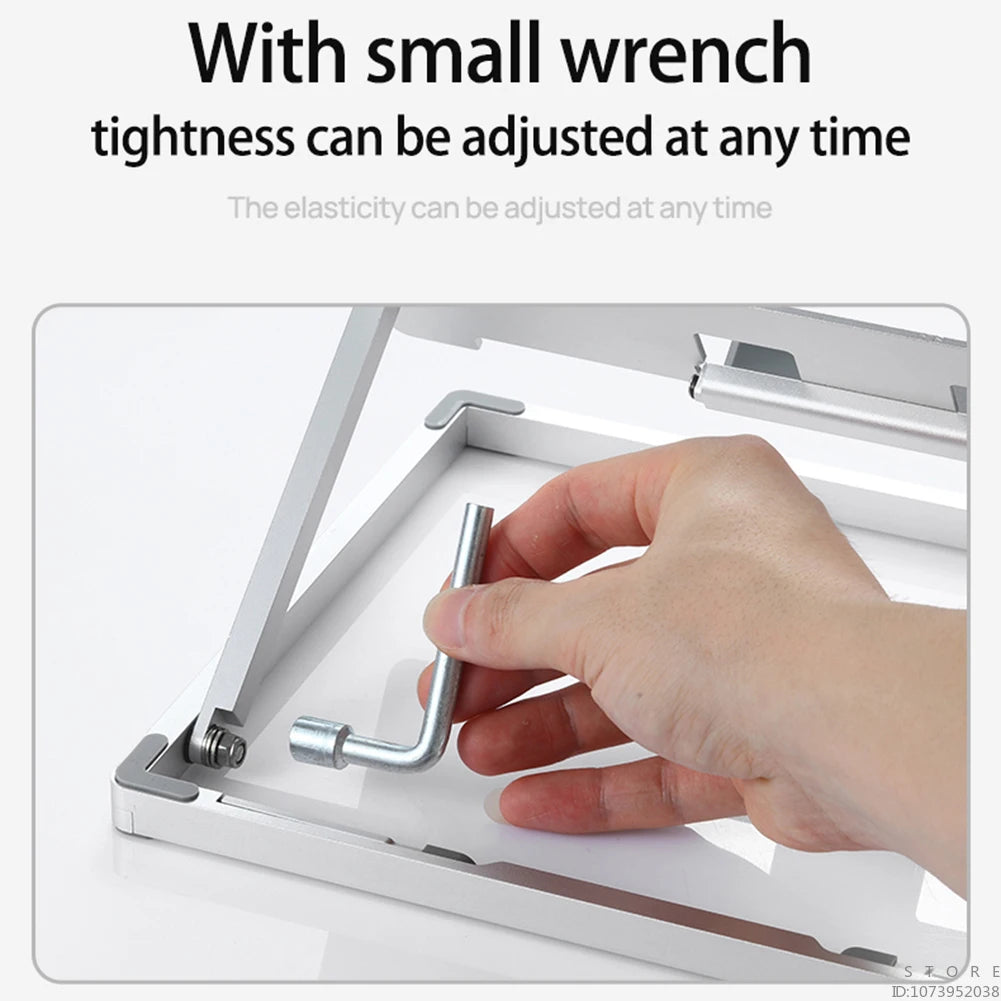 Adjustable Aluminum Laptop Stand – Foldable & Portable