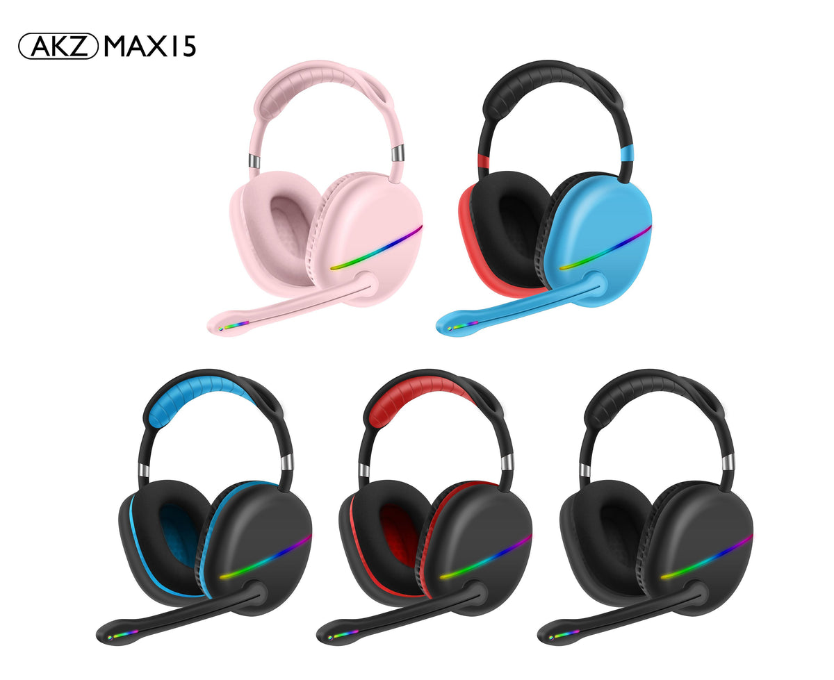 MAX15 RGB Wireless Gaming Headset with Microphone – Bluetooth 5.0
