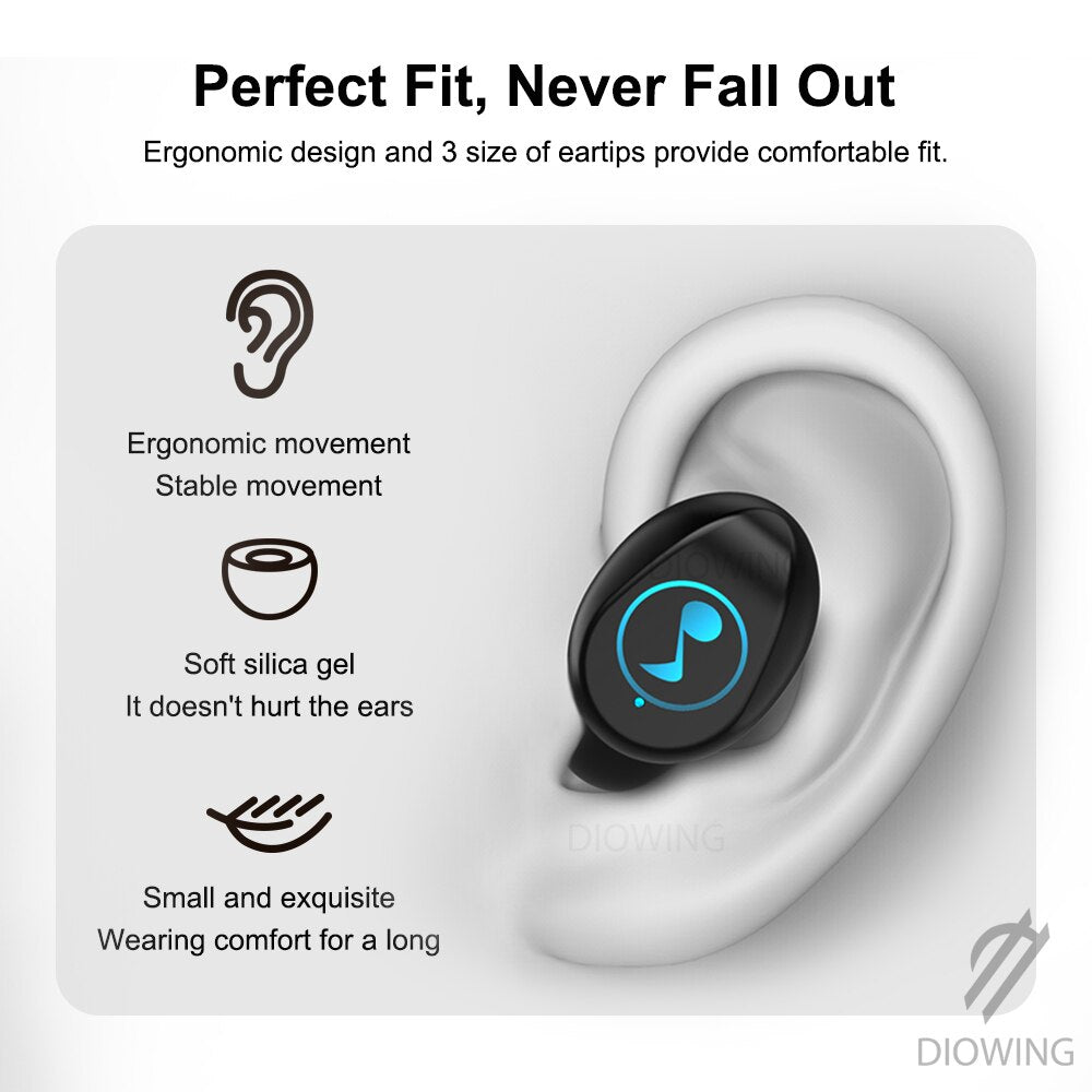B281 Bluetooth 5.0 Wireless Earbuds with LED Display & Touch Control