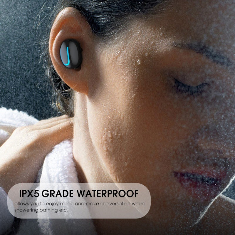 Bluetooth 5.0 TWS Wireless Earbuds with IPX5 Waterproof & Noise Cancellation