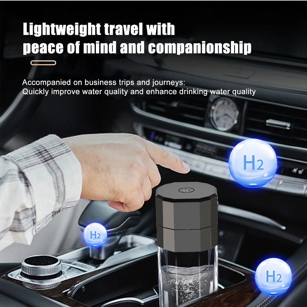 Portable 6000PPB Hydrogen-Rich Water Bottle – USB-C Rechargeable