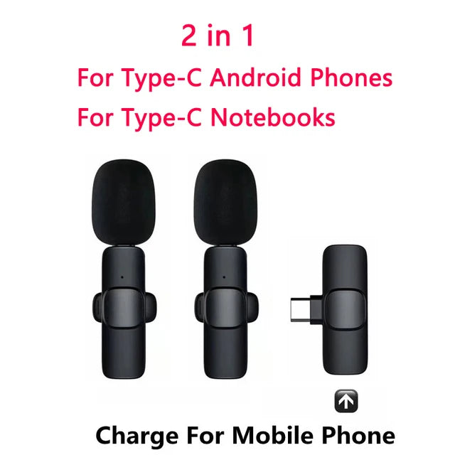 Wireless Lavalier Microphone for Phone – Plug & Play Clip-On Mic