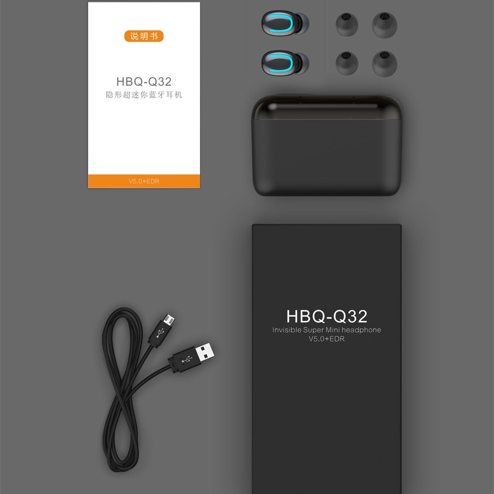 Bluetooth 5.0 TWS Wireless Earbuds with IPX5 Waterproof & Noise Cancellation