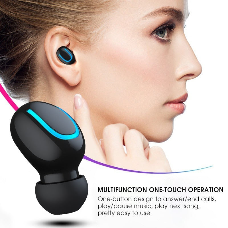 Bluetooth 5.0 TWS Wireless Earbuds with IPX5 Waterproof & Noise Cancellation