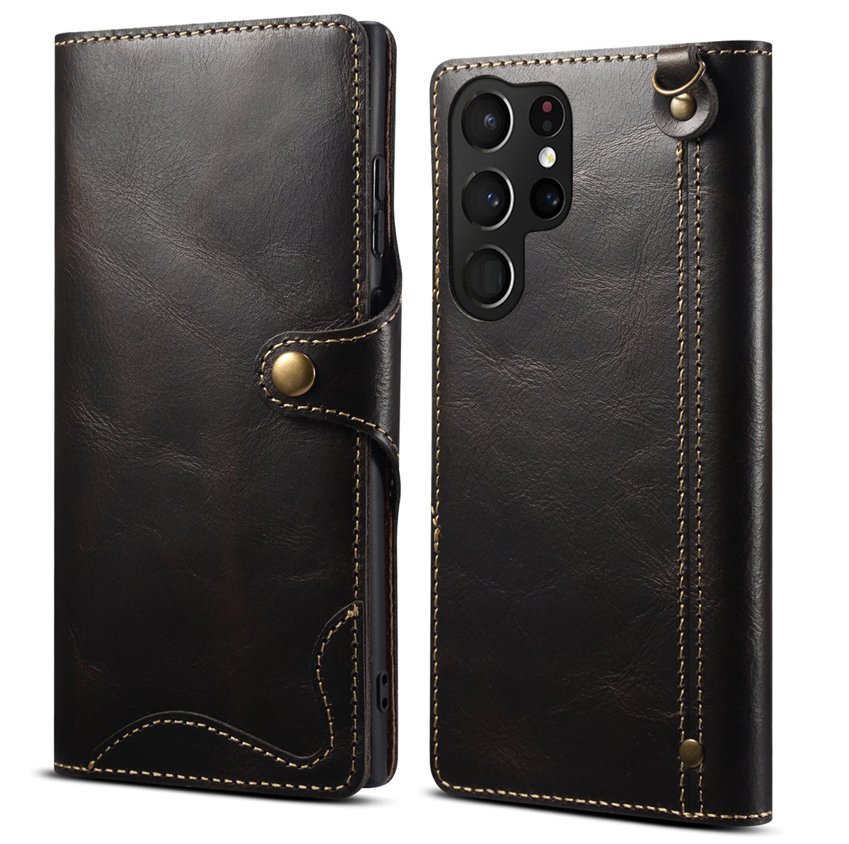 Retro Leather Wallet Case for Samsung Galaxy