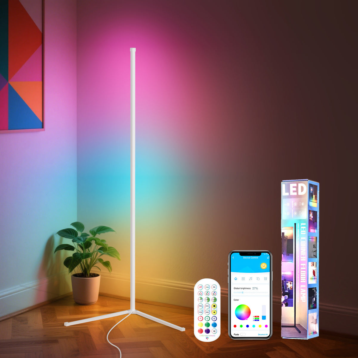 RGB Smart Corner Floor Lamp