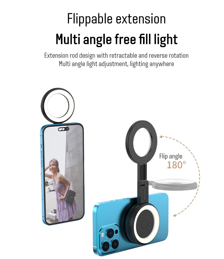 AntLabs Magnetic Foldable Selfie Light – Portable LED Fill Light
