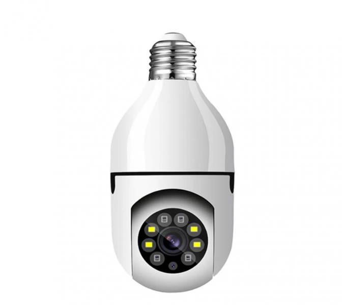 2MP Smart Wi-Fi Bulb Security Camera – Auto Tracking, Night Vision & Pan/Tilt