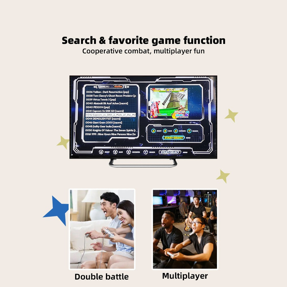 Retro GD10 4K Wireless Game Stick Console – 40,000+ Games | Dual Wireless Controllers