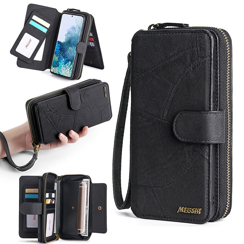 2-in-1 iPhone Wallet Case with Card Storage & Detachable Magnetic Cover