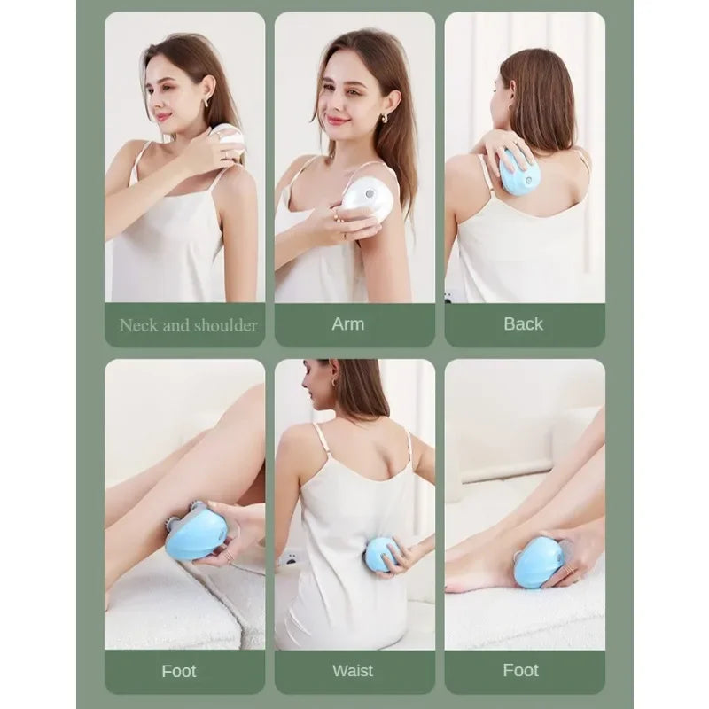 Rechargeable Electric Scalp Massager – 4-Head Deep Kneading Massage