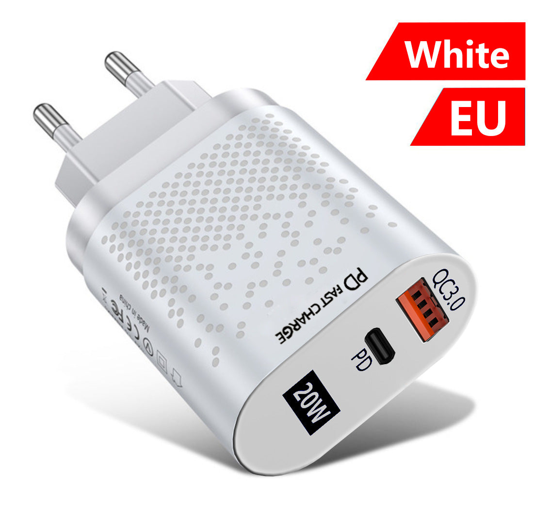 20W PD & QC 3.0 Dual-Port Fast Charger