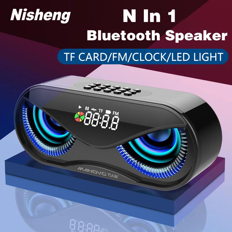 M6 RGB Bluetooth Speaker with FM Radio & Alarm Clock