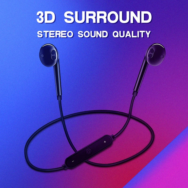 S6 Wireless Bluetooth Neckband Earphones