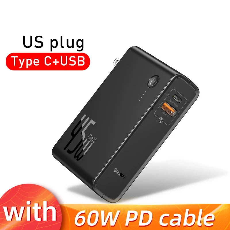 Baseus 2-in-1 45W GaN Charger & 10,000mAh Power Bank