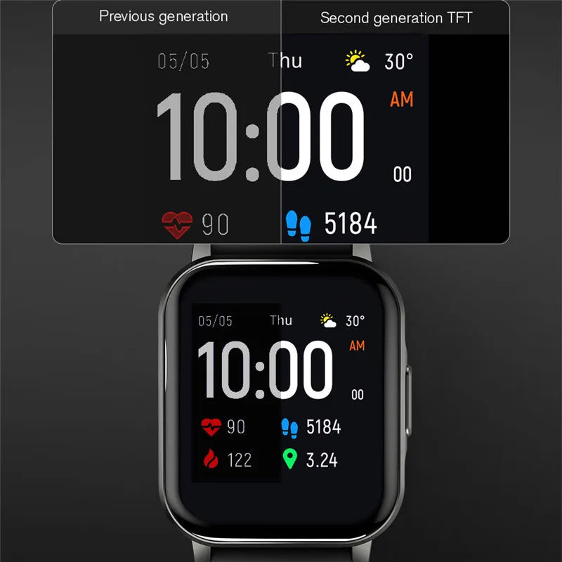 Haylou LS02 Smart Watch – 1.4" Full Touch Fitness Tracker with Heart Rate Monitor & 20-Day Battery Life
