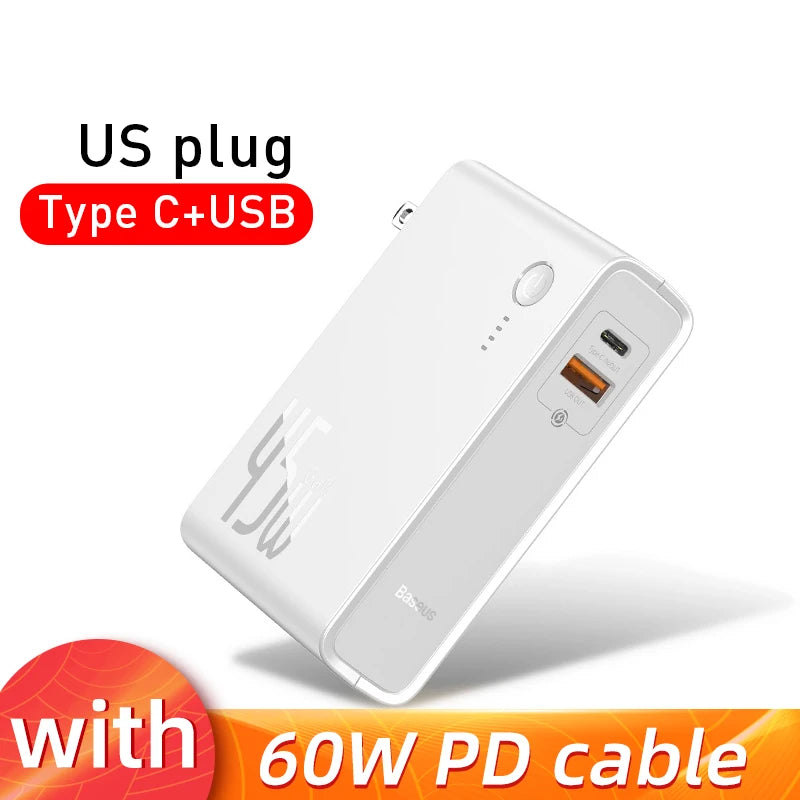 Baseus 2-in-1 45W GaN Charger & 10,000mAh Power Bank